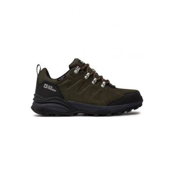Bocanci trekking barbati  300503553 - Piele naturala - Verde
