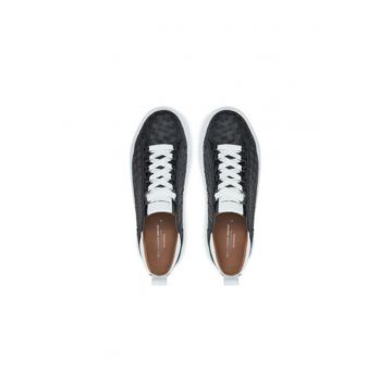 Pantofi sport barbati - ASBBWYM -  Piele naturala - 42 EU - Alb/Negru