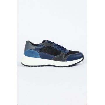 Pantofi sport colorblock cu insertii de plasa