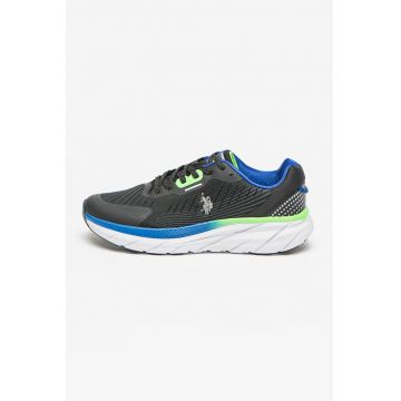 Pantofi sport cu insertii din material textil