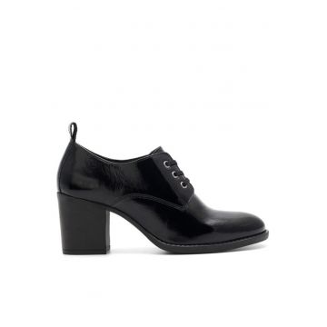 Pantofi sport dama -  Piele naturala/Piele lacuita - Negru