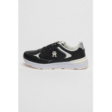 Pantofi sport de piele cu segmente din material sintetic