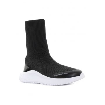 Pantofi sport negri cu model șosete  High-Top de damă Mărime: