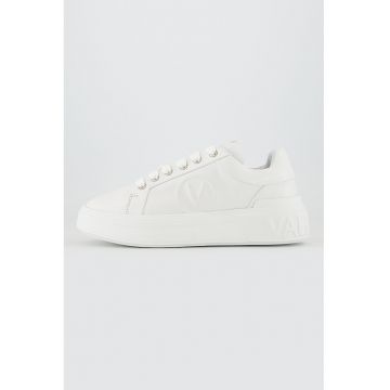 Pantofi sport unisex din piele cu logo in relief