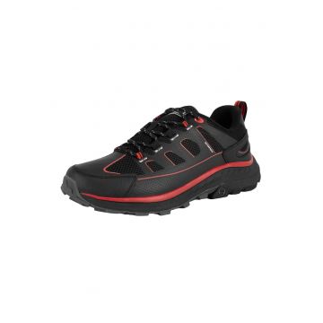 Pantofi trekking  PEAK RT LOW WP - negru/rosu - material textil