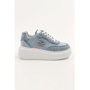 Pantofi sport wedge din material textil