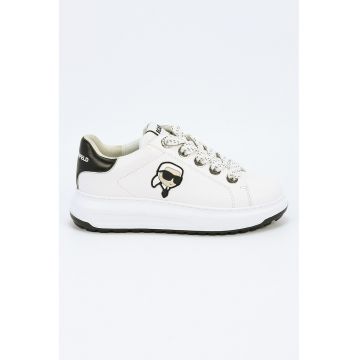 Pantofi sport din piele cu detaliu logo