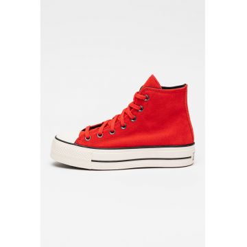 Tenisi mid-high din piele intoarsa Chuck Taylor Star Lift