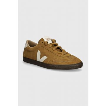 Veja sneakers din piele intoarsă Volley culoarea maro, VO0303724A