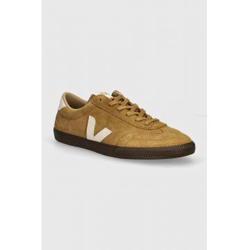 Veja sneakers din piele intoarsă Volley culoarea maro, VO0303724B