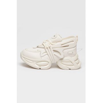 Pantofi sport de piele cu aspect masiv