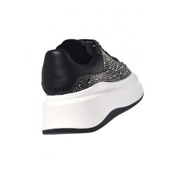 Pantofi sport de piele cu strasuri