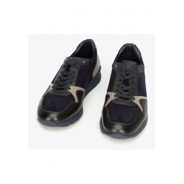 Tenisi barbatesti  piele intoarsa si piele integrala - bleumarin