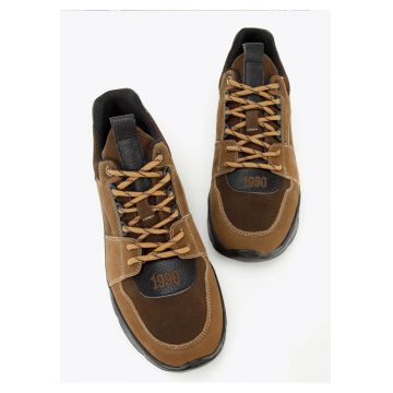 Tenisi barbatesti -  talpa usoara - piele nabuc - maro
