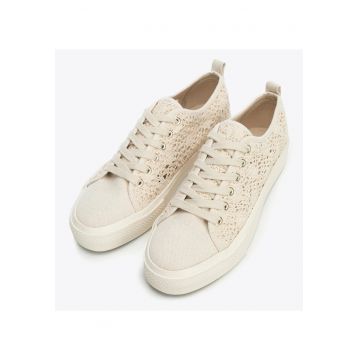 Tenisi dama  confortabili - bej - material sintetic