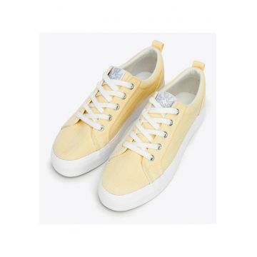 Tenisi dama  galben - material sintetic - cu talpa platforma - design modern