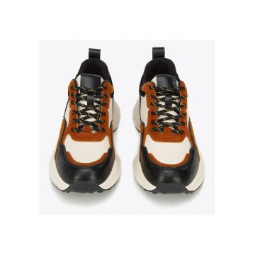 Tenisi dama  multicolor - piele naturala intoarsa