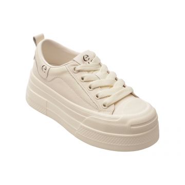 Pantofi sport EPICA albi, C119211, din piele naturala