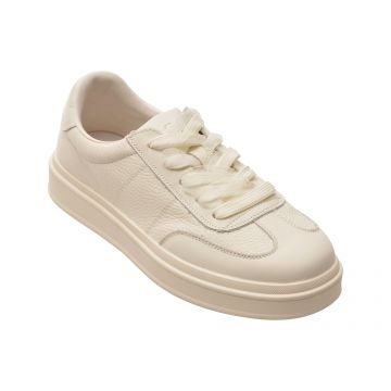 Pantofi sport EPICA albi, C1991, din piele naturala