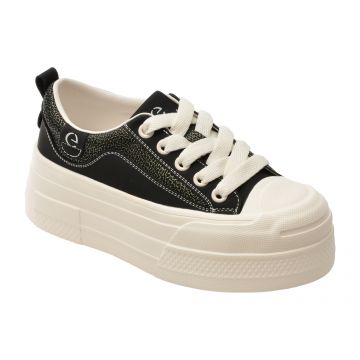 Pantofi sport EPICA negri, C119211, din piele naturala