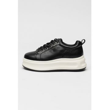 Pantofi sport flatform din piele