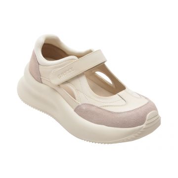 Pantofi sport GRYXX albi, 5L108, din piele naturala