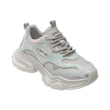 Pantofi sport GRYXX argintii, 156, din material textil