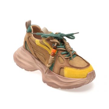 Pantofi sport GRYXX maro, 8663, din piele naturala