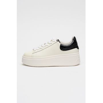Pantofi sport low-cut din piele cu flatform