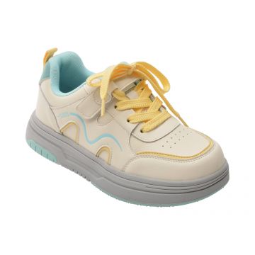 Pantofi sport SELECTION KIDS albi, 2553, din piele naturala