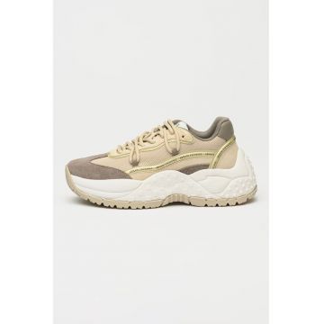 Pantofi sport cu garnituri de piele intoarsa