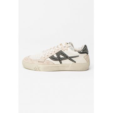 Pantofi sport de piele cu nituri