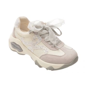 Pantofi sport EPICA albi, 9610, din material textil