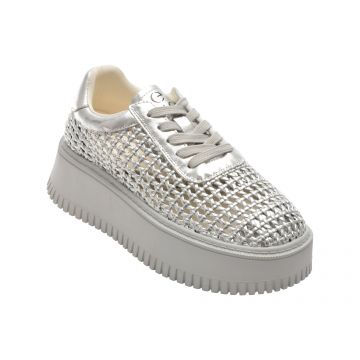 Pantofi sport EPICA argintii, 5362, din piele ecologica