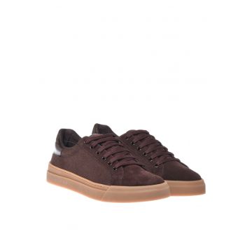 Pantofi sport low-cut din piele intoarsa