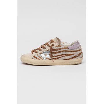 Pantofi sport Super-Star cu animal print si aspect deteriorat