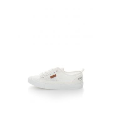 Tenisi albi din dantela sangallo