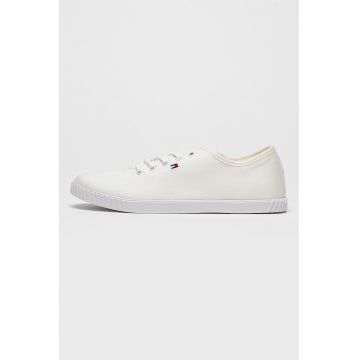 Pantofi sport din panza cu detaliu cu broderie logo