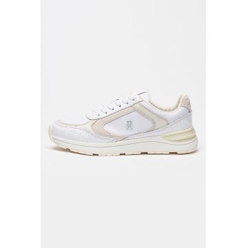 Pantofi sport din piele si piele intoarsa