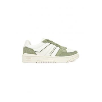 Tenisi  piele naturala - alb/verde
