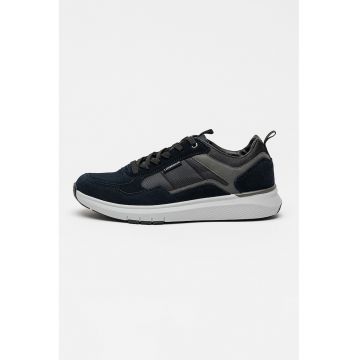 Pantofi sport cu insertii de piele intoarsa