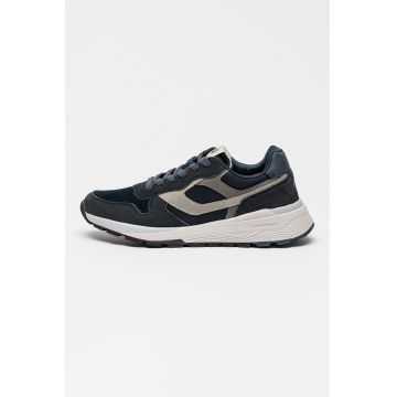 Pantofi sport cu insertii de piele intoarsa