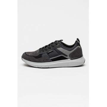 Pantofi sport cu insertii de piele intoarsa