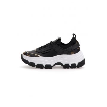 Pantofi sport de piele ecologica cu aspect masiv