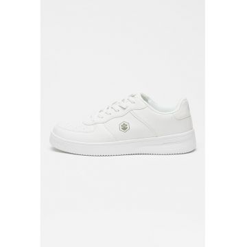 Pantofi sport de piele ecologica cu logo