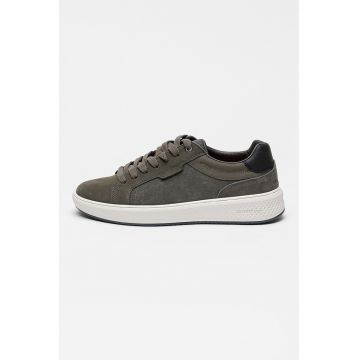 Pantofi sport de piele nabuc si piele intoarsa