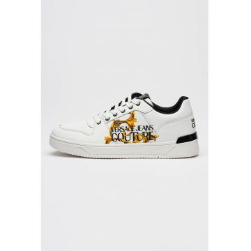 Pantofi sport din piele cu imprimeu logo lateral