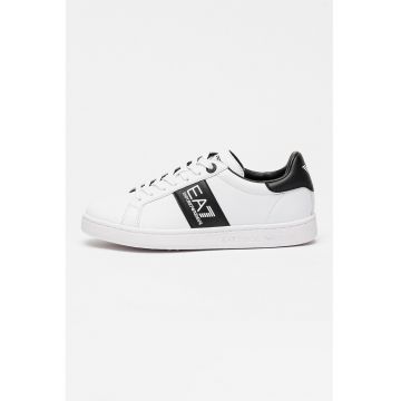 Pantofi sport din piele cu logo si model unisex