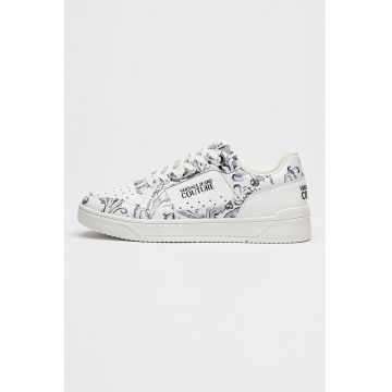 Pantofi sport din piele cu model logo