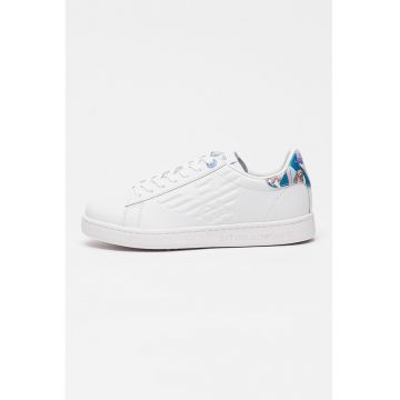 Pantofi sport din piele cu monograma in relief si model unisex